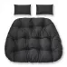 Подушка для двухместного кресла - кокона 130 х 95 см (Подушка для 2-х местных подвесных кресел велюр №19 серый FIS 107/207/307/407 )