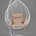 Подвесное кресло-кокон SEVILLA белый  + каркас (Подвесное кресло-кокон SEVILLA белый + шоколад подушка SEV-1 202)