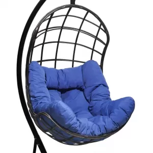 Подвесное кресло-кокон БАРСЕЛОНА ПЛЮС коричневый + каркас (Подвесное кресло-кокон БАРСЕЛОНА + синяя подушка №46 BARP 104)