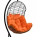 Подвесное кресло-кокон БАРСЕЛОНА коричневый + каркас (Подвесное кресло-кокон БАРСЕЛОНА + оранжевая подушка №27 BAR 102)