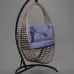 Подвесное кресло-кокон Derbent + каркас (Подвесное кресло-кокон Derbent светло-коричневый + синяя подушка DER 201)