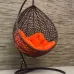 Подвесное кресло-кокон Montblanc (Монблан) коричневый + каркас (Подвесное кресло-кокон Montblanc (Монблан) коричневый + каркас (оранжевая подушка Relax))