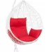 Подвесное кресло-кокон SEVILLA белый  + каркас (Подвесное кресло-кокон SEVILLA белый + красная подушка SEV-1 206)