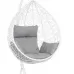 Подвесное кресло-кокон SEVILLA белый  + каркас (Подвесное кресло-кокон SEVILLA белый + светло-серая подушка SEV-1 210)