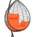 Подвесное кресло-кокон SEVILLA черный + каркас (Подвесное кресло-кокон SEVILLA черный + оранжевая подушка SEV-1 112)