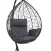 Подвесное кресло-кокон SEVILLA черный + каркас (Подвесное кресло-кокон SEVILLA черный + черная подушка SEV-1 105)