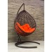 Подвесное кресло-кокон Montblanc (Монблан) коричневый + каркас (Подвесное кресло-кокон Montblanc (Монблан) коричневый + каркас (оранжевая подушка Relax) MONB 313)