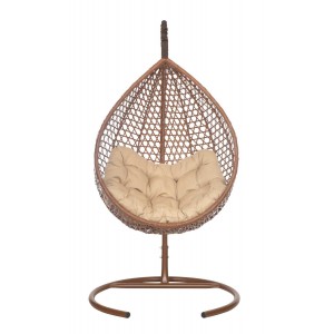 Подвесное кресло-кокон Montblanc (Монблан) горячий шоколад + каркас (Подвесное кресло-кокон Montblanc (Монблан) горячий шоколад + каркас (бежевая подушка Relax) MONB 401)